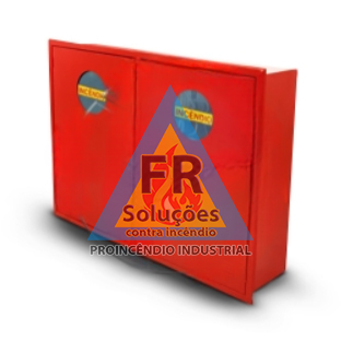 ABRIGO PARA MANGUEIRA DE INCÊNDIO (HIDRANTE) DUPLO EMBUTIR 90X120X17 CM