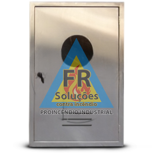 REQUADRO PARA ABRIGO DE MANGUEIRA 90X60 CM EM CHAPA DE AÇO INOX
