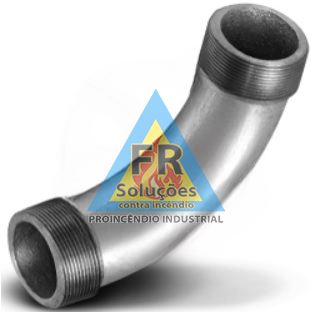 Curva galvanizada 90º Macho/Macho 4 polegadas