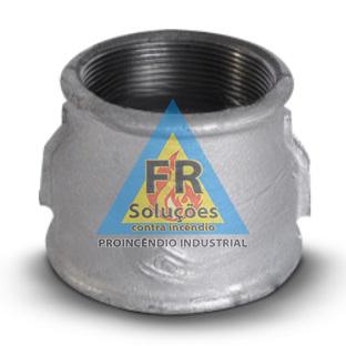 LUVA DE REDUÇÃO GALVANIZADA FÊMEA/FÊMEA 4 X 3 POLEGADAS