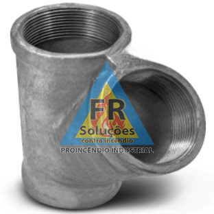 TEE  GALVANIZADO FÊMEA/FÊMEA/FÊMEA 45º 4 POLEGADAS